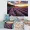 Designart - Sunrise & Dramatic Clouds Over Lavender Field VI - Farmhouse Canvas Wall Art Print